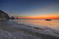 Conero, tramonto sulla spiaggia